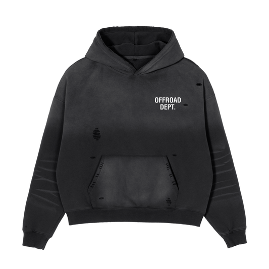 DISTRESSED BOXY HOODIE