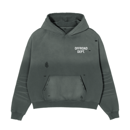 DISTRESSED BOXY HOODIE