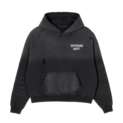 DISTRESSED BOXY HOODIE